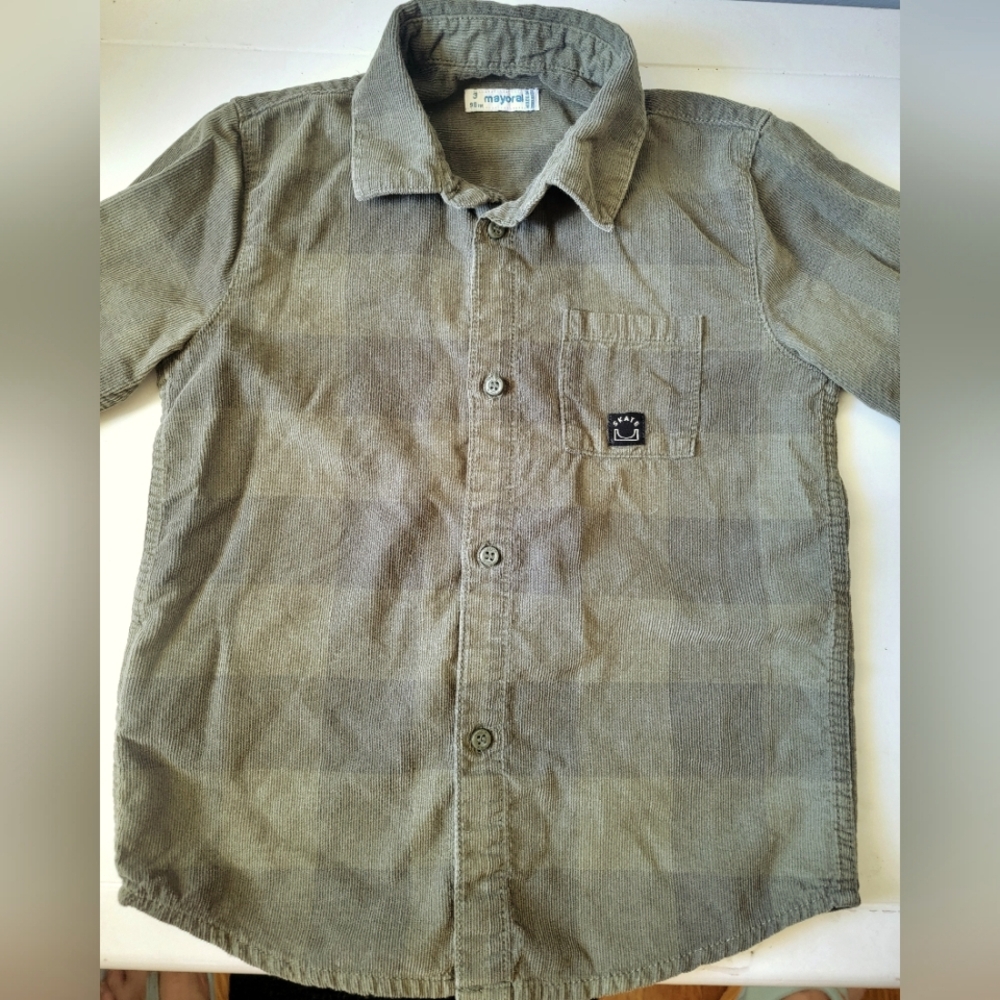 Mayoral Button-down Corduroy Shirt 3T